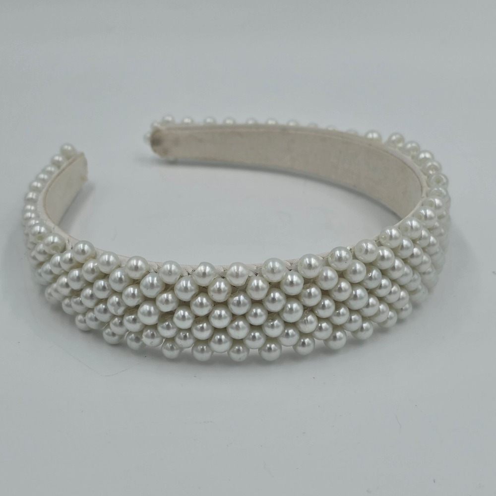 Wide Headband Faux‎ Pearls